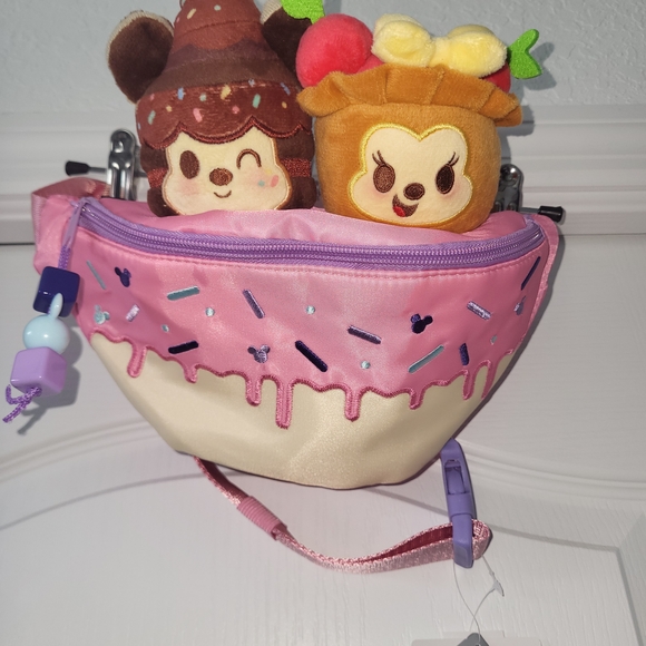 Disney Handbags - Disney Muchlings Baked Goods, Pink and Cream Waist Bag NWT